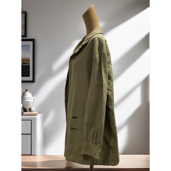 Men’s Oversized Vtg Façonnable Military Army Green Button Up Jacket Size Small - Picture 2 of 10